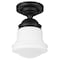 Z-Lite Vaughn 1 Light Flush Mount, Matte Black & Matte Opal 735F10-MB - alternate 2